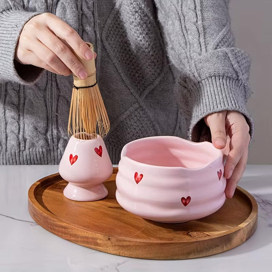 japanisches matcha set heart | 5 teilig